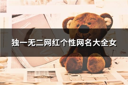 独一无二网红个性网名大全女(33个)