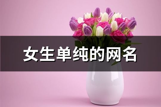 女生单纯的网名(精选163个)