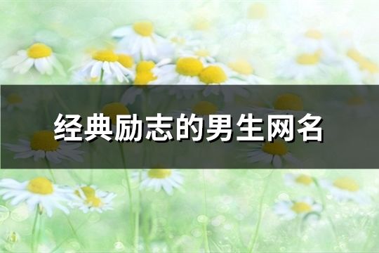 经典励志的男生网名(共121个)