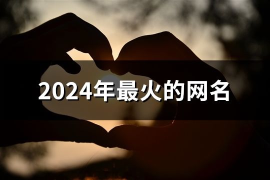 2024年最火的网名(共56个)