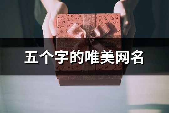 五个字的唯美网名(精选133个)