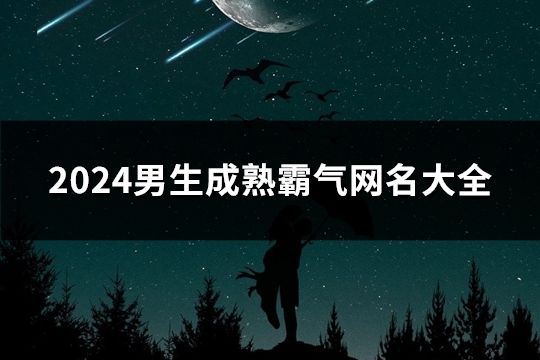 2024男生成熟霸气网名大全(138个)