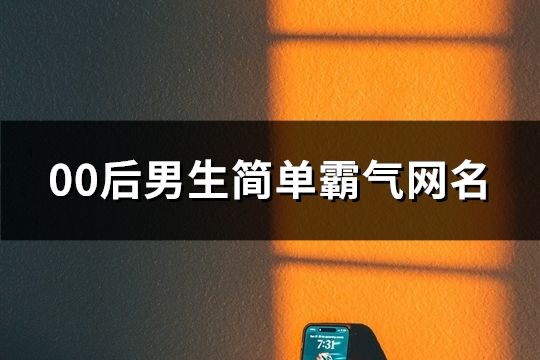 00后男生简单霸气网名(共186个)