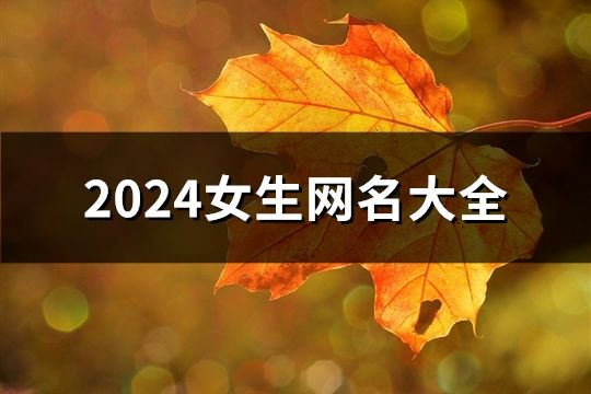 2024女生网名大全(190个)