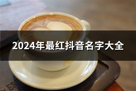 2024年最红抖音名字大全(精选60个)