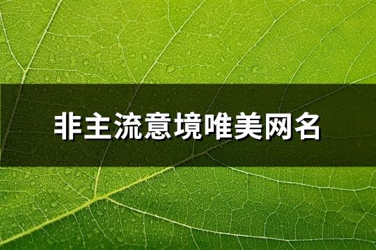 非主流意境唯美网名(精选164个)