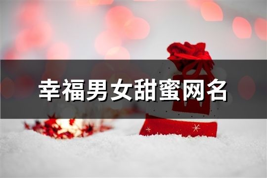 幸福男女甜蜜网名(共73个)