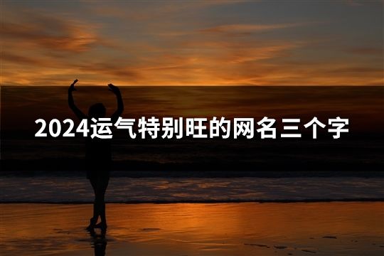 2024运气特别旺的网名三个字(45个)