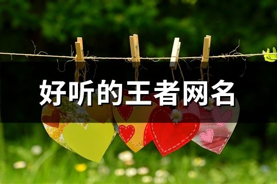 好听的王者网名(精选83个)