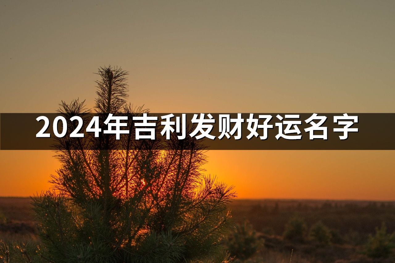 2024年吉利发财好运名字(共78个)