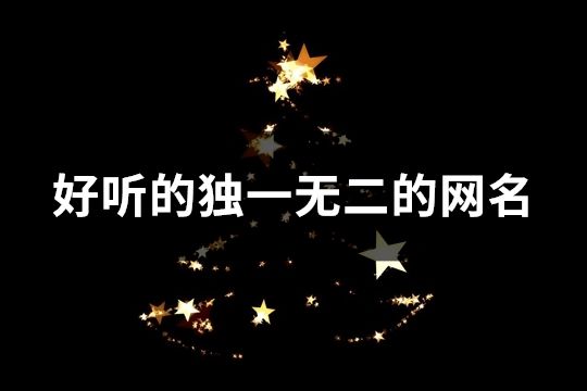 好听的独一无二的网名(45个)