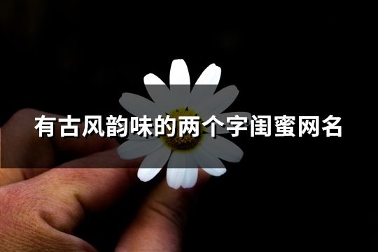 有古风韵味的两个字闺蜜网名(共50对)