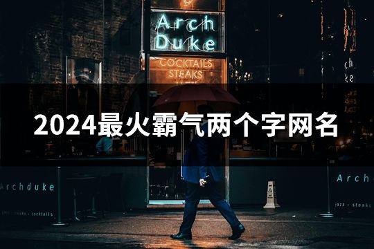 2024最火霸气两个字网名(184个)