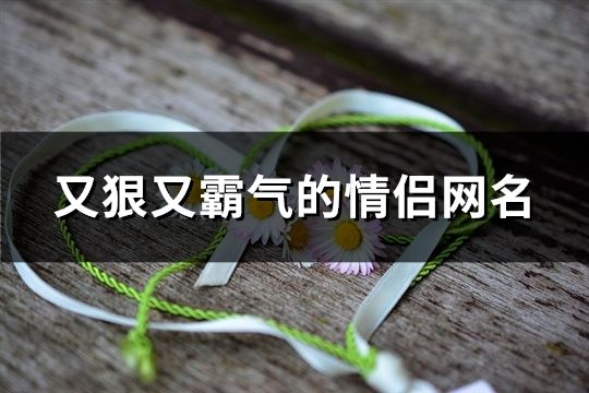 又狠又霸气的情侣网名(共58对)