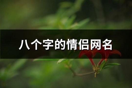 八个字的情侣网名(共87对)