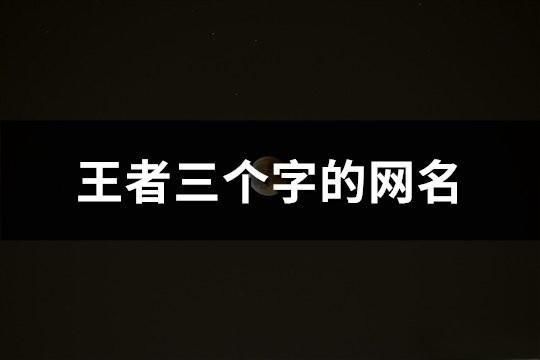 王者三个字的网名(精选82个)