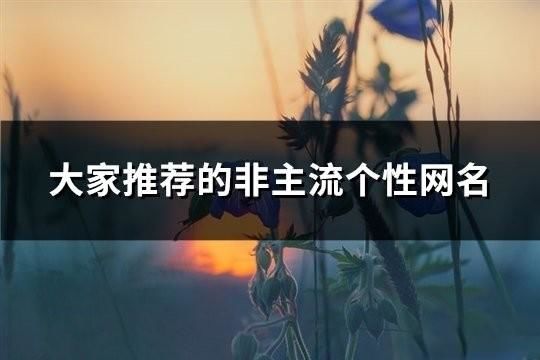 大家推荐的非主流个性网名(共132个)