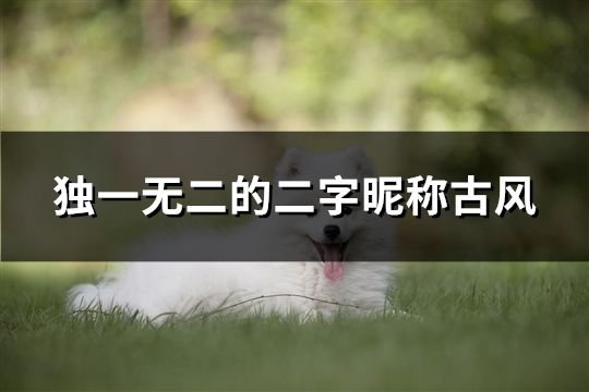 独一无二的二字昵称古风(精选110个)