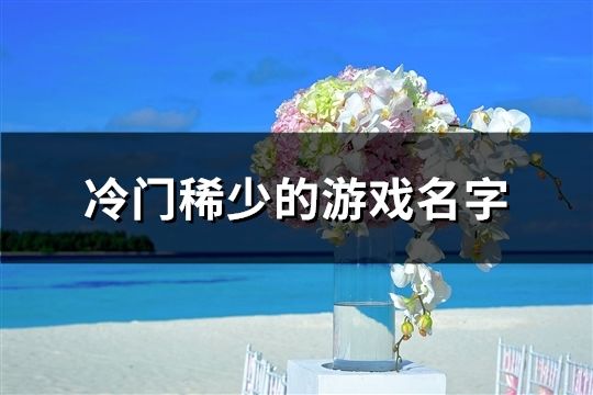 冷门稀少的游戏名字(共470个)