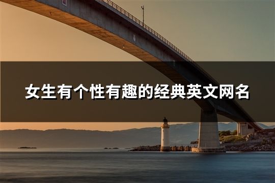 女生有个性有趣的经典英文网名(共92个)