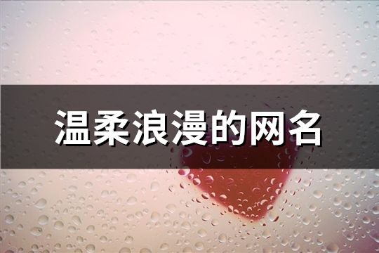 温柔浪漫的网名(273个)