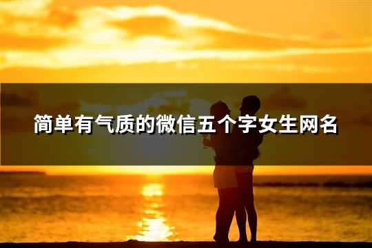 简单有气质的微信五个字女生网名(共137个)