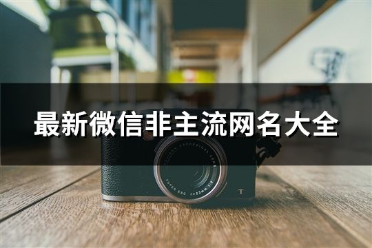 最新微信非主流网名大全(1000个)