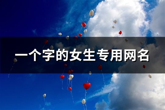 一个字的女生专用网名(375个)