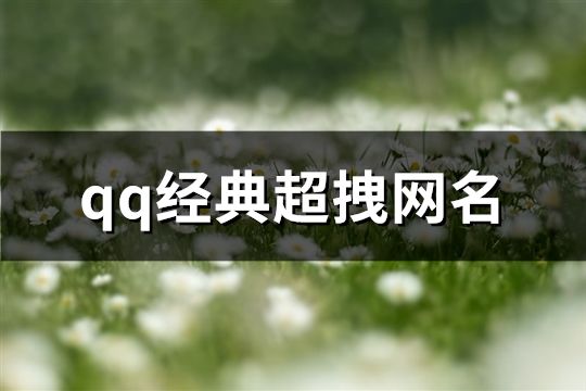 qq经典超拽网名(共510个)