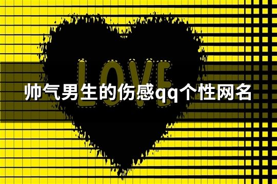 帅气男生的伤感qq个性网名(464个)