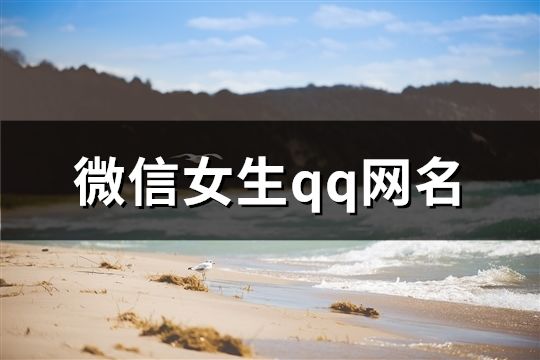 微信女生qq网名(747个)