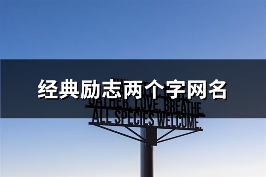 经典励志两个字网名(共398个)