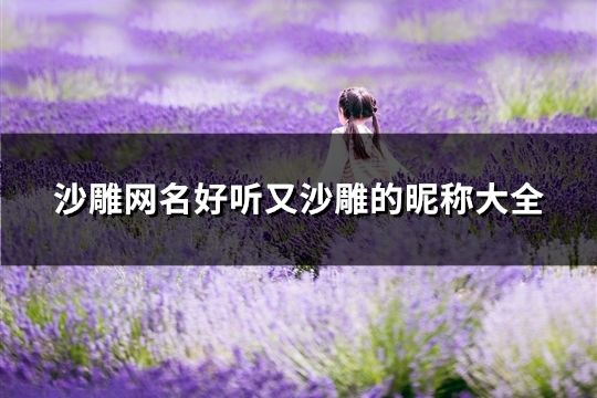 沙雕网名好听又沙雕的昵称大全(精选45个)