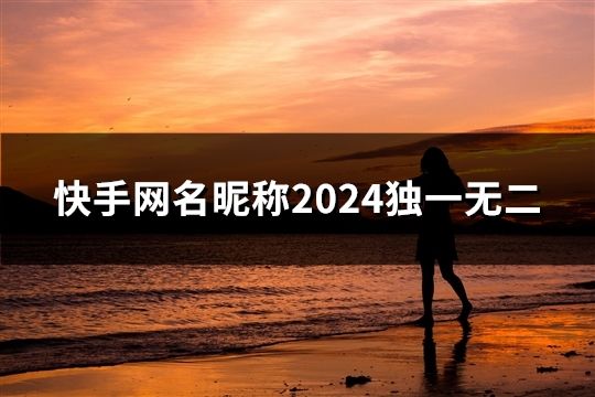 快手网名昵称2024独一无二(共48个)