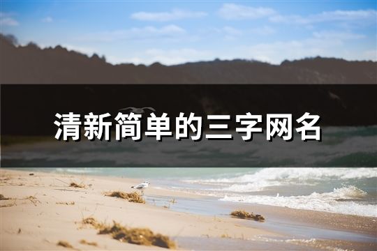 清新简单的三字网名(精选678个)