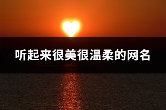 听起来很美很温柔的网名(精选324个)