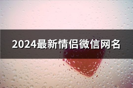 2024最新情侣微信网名(共841对)