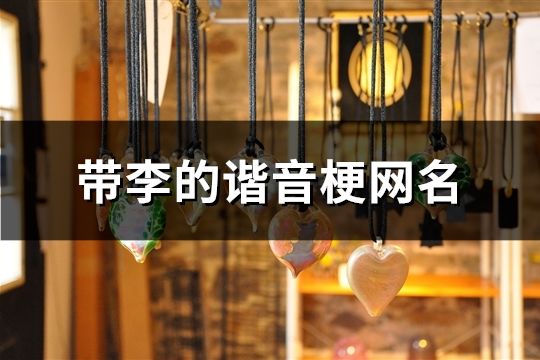 带李的谐音梗网名(精选89个)