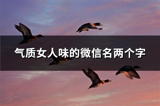 气质女人味的微信名两个字(共30个)