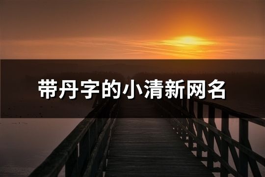 带丹字的小清新网名(精选205个)
