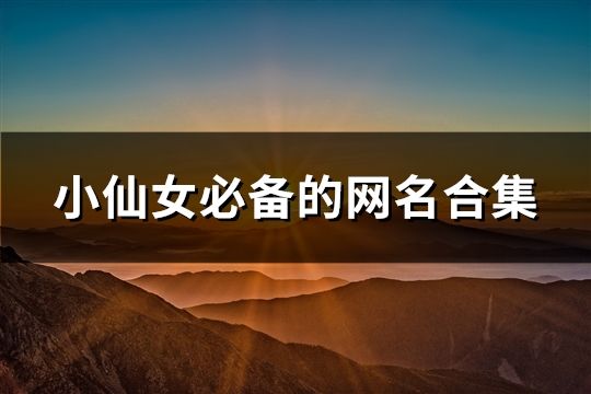 小仙女必备的网名合集(精选602个)