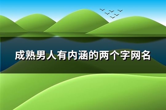 成熟男人有内涵的两个字网名(精选1008个)