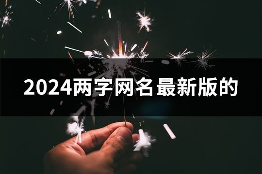 2024两字网名最新版的(2647个)