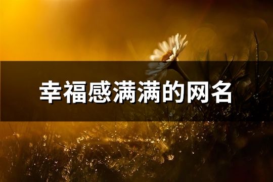 幸福感满满的网名(共151个)