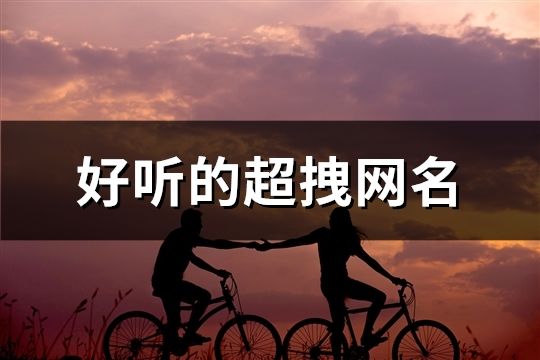 好听的超拽网名(共761个)