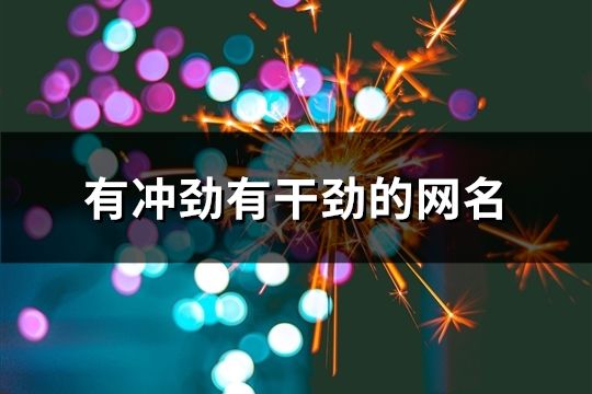 有冲劲有干劲的网名(624个)