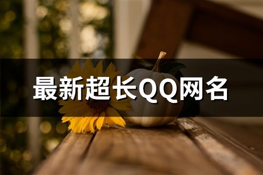 最新超长QQ网名(共485个)