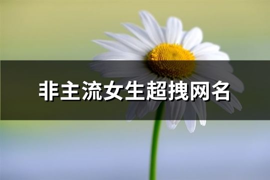 非主流女生超拽网名(共97个)
