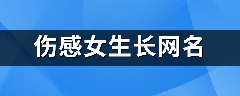 伤感女生长网名(精选1052个)