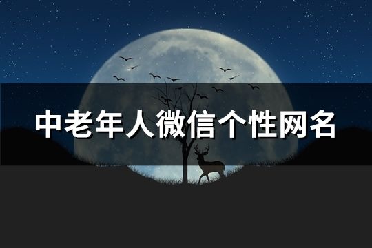 中老年人微信个性网名(精选542个)